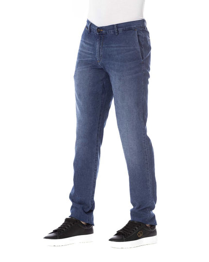 Trussardi Jeans Blue Cotton Men Jeans