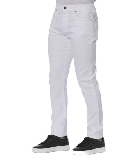 Trussardi Jeans White Cotton Men Jeans