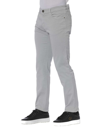 Trussardi Jeans Gray Cotton Men Jeans