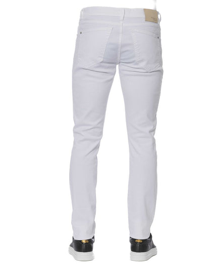 Trussardi Jeans White Cotton Men Jeans