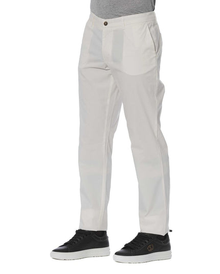 Trussardi Jeans White Cotton Men Jeans