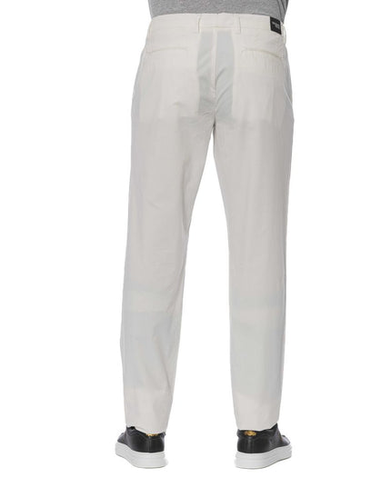 Trussardi Jeans White Cotton Men Jeans