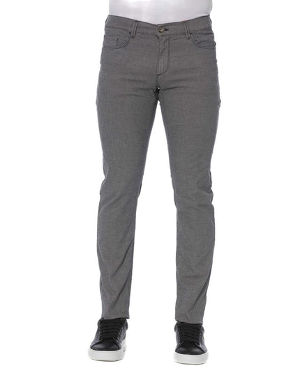 Trussardi Jeans Gray Cotton Men's Pants