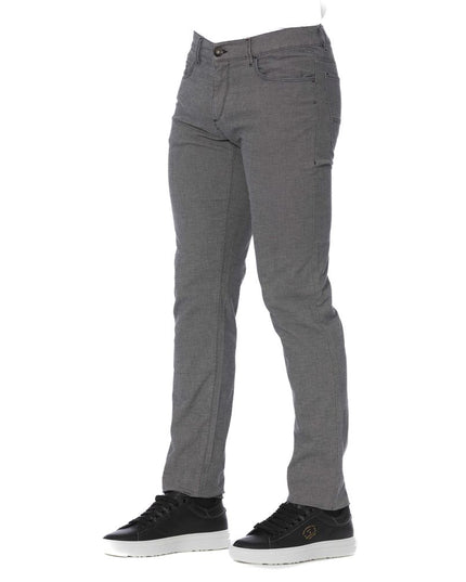 Trussardi Jeans Gray Cotton Men's Pants