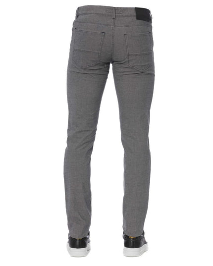 Trussardi Jeans Gray Cotton Men's Pants