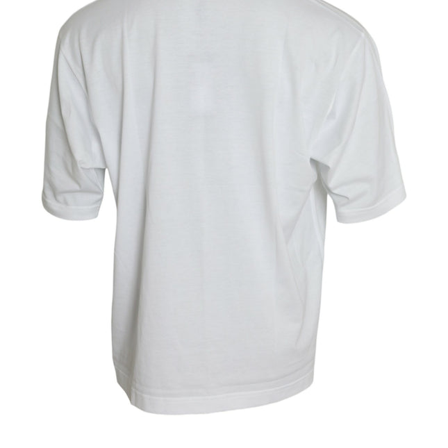 Dolce & Gabbana White Cotton Short Sleeves Crewneck T-shirt