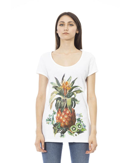 Just Cavalli White Cotton Women T-Shirt