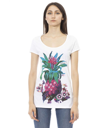 Just Cavalli White Cotton Women T-Shirt