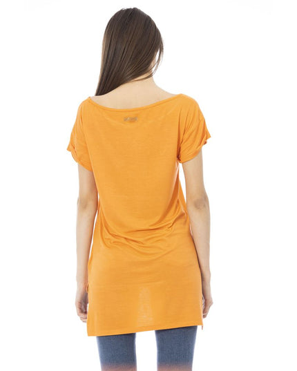 Just Cavalli Orange Cotton Women T-Shirt