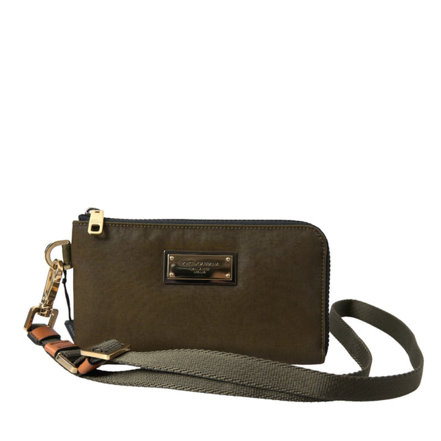 Dolce & Gabbana Dark Green Nylon Logo Multifunctional Kit 2 Pcs Set Bags