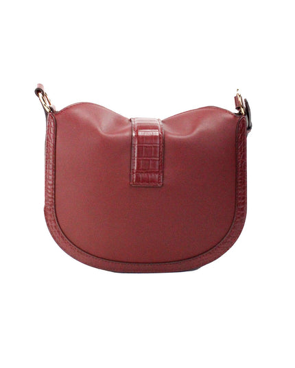 Michael Kors Gabby Small Dark Cherry Leather Foldover Hobo Crossbody Bag