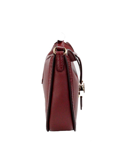 Michael Kors Gabby Small Dark Cherry Leather Foldover Hobo Crossbody Bag
