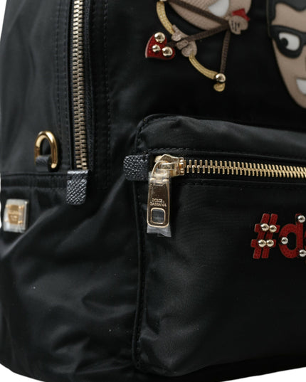 Dolce & Gabbana Black #DGFAMILY Embellished Backpack VULCANO Bag