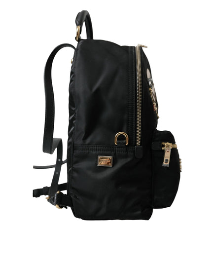 Dolce & Gabbana Black #DGFAMILY Embellished Backpack VULCANO Bag
