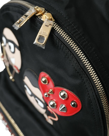 Dolce & Gabbana Black #DGFAMILY Embellished Backpack VULCANO Bag