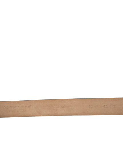 Dolce & Gabbana Dark Brown Leather Silver Metal Buckle Belt