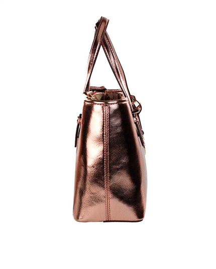 Michael Kors Jet Set Primrose Metallic XS Carryall Top Zip Tote Bag Purse