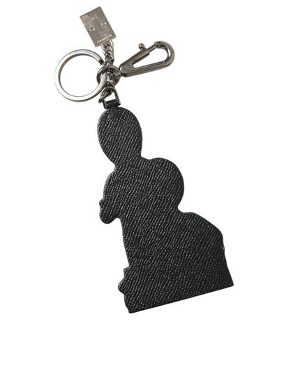 Dolce & Gabbana Leather Dominico Stefano #DGFAMILY Logo Badge Keychain
