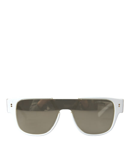 Dolce & Gabbana White Acetate Mirror Lenses DG4356 Sunglasses