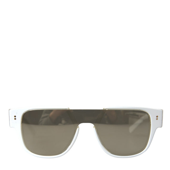 Dolce & Gabbana White Acetate Mirror Lenses DG4356 Sunglasses