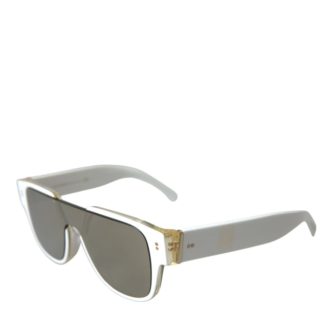 Dolce & Gabbana White Acetate Mirror Lenses DG4356 Sunglasses