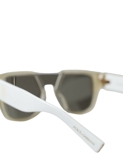 Dolce & Gabbana White Acetate Mirror Lenses DG4356 Sunglasses