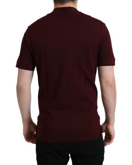 Dolce & Gabbana Maroon Collared Short Sleeves Polo T-shirt