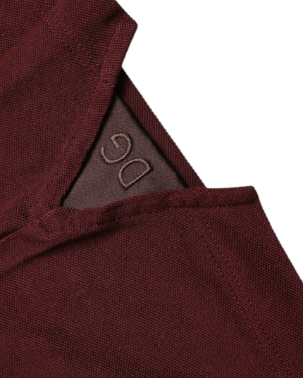 Dolce & Gabbana Maroon Collared Short Sleeves Polo T-shirt