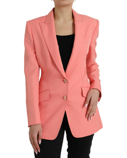 Dolce & Gabbana Pink Polyester Single Breasted Blazer Jacket