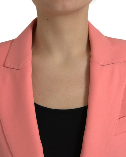 Dolce & Gabbana Pink Polyester Single Breasted Blazer Jacket