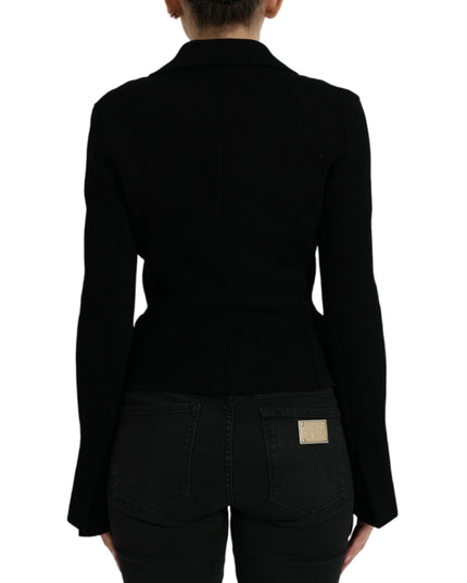 Dolce & Gabbana Black Viscose Single Breasted Blazer Jacket