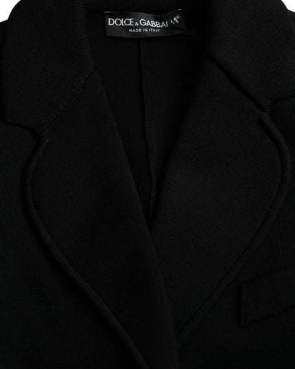 Dolce & Gabbana Black Viscose Single Breasted Blazer Jacket