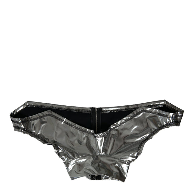 Dolce & Gabbana Silver Polyester Stretch Top