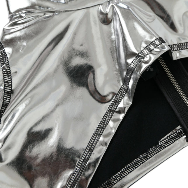 Dolce & Gabbana Silver Polyester Stretch Top