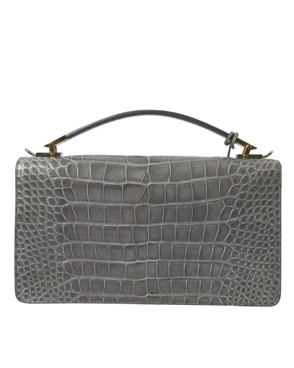 Balenciaga Gray Exotic Leather Medium Shoulder Hand Purse Bag