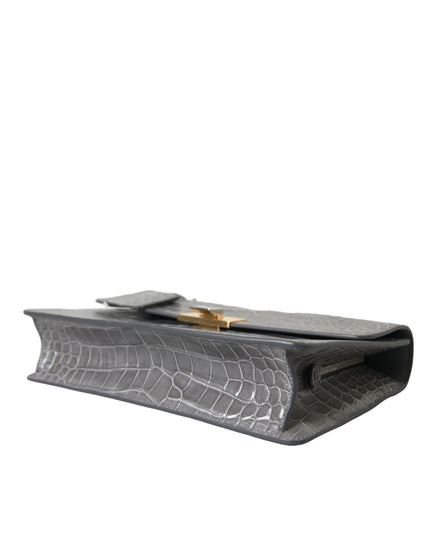 Balenciaga Gray Exotic Leather Medium Shoulder Hand Purse Bag