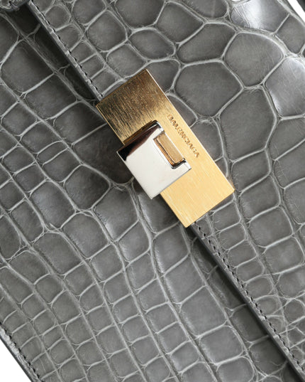 Balenciaga Gray Exotic Leather Medium Shoulder Hand Purse Bag