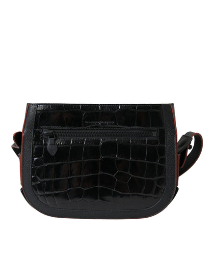 Balenciaga Black Exotic Leather Shoulder Crossbody Camera Bag