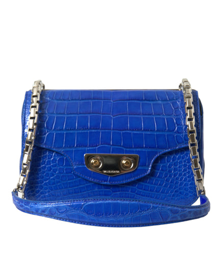 Balenciaga Blue Exotic Leather Neo Classic Purse Shoulder Handbag Bag