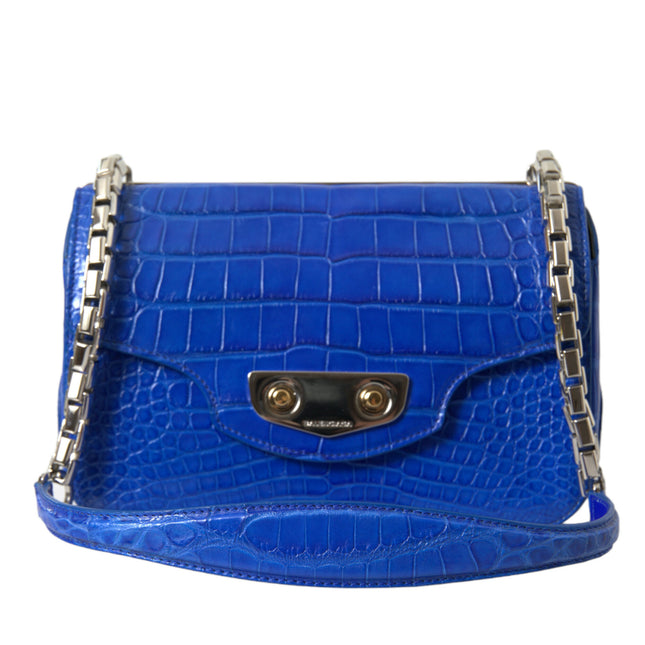 Balenciaga Blue Exotic Leather Neo Classic Purse Shoulder Handbag Bag