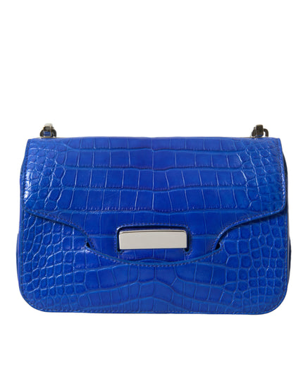 Balenciaga Blue Exotic Leather Neo Classic Purse Shoulder Handbag Bag