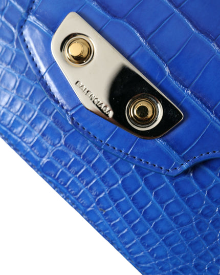 Balenciaga Blue Exotic Leather Neo Classic Purse Shoulder Handbag Bag