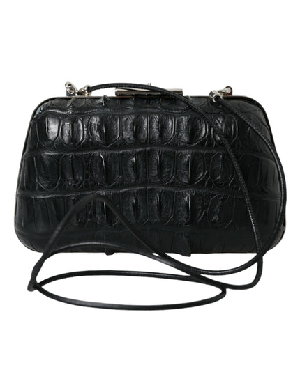 Balenciaga Black Exotic Skin Leather Shoulder Crossbody Box Clutch Bag