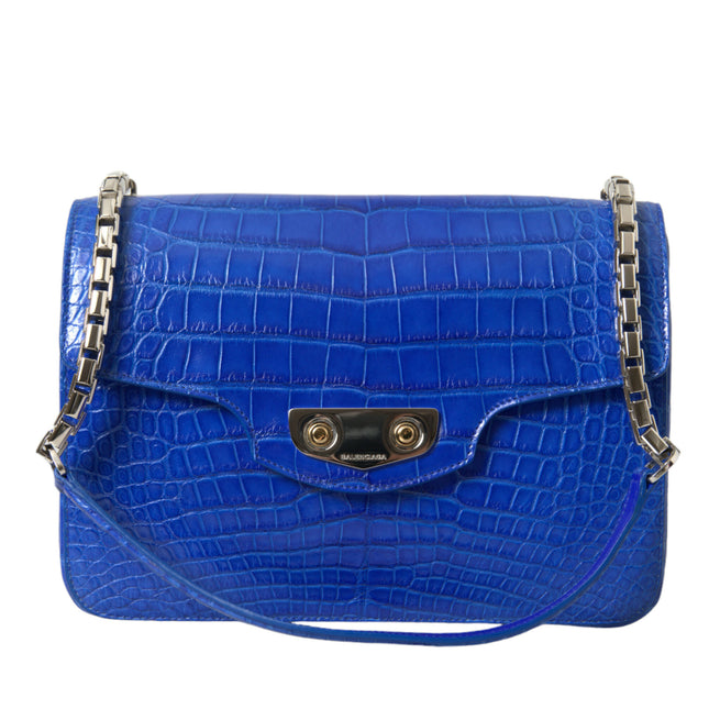 Balenciaga Blue Exotic Leather Neo Classic Small Shoulder Bag