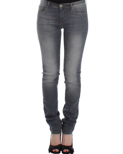 Ermanno Scervino Gray Slim Jeans Denim Pants Skinny Leg Stretch