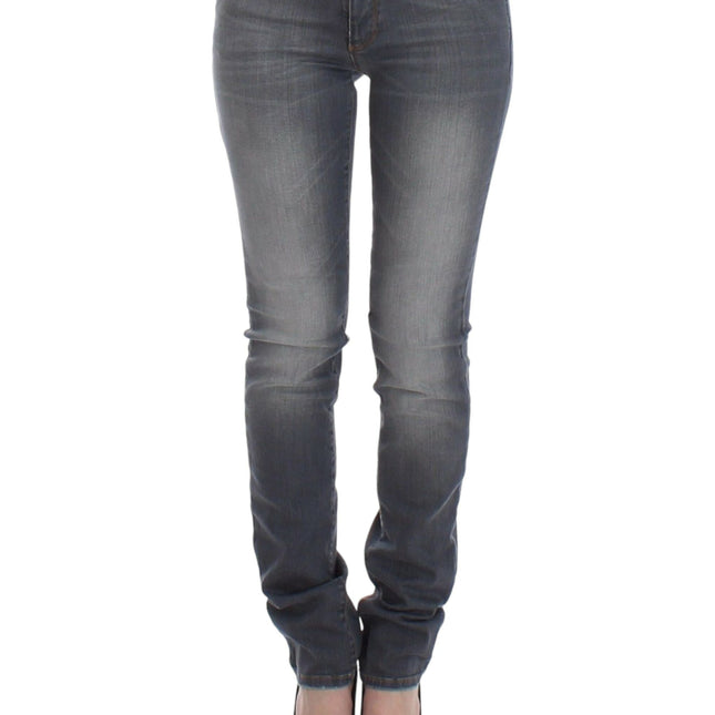 Ermanno Scervino Gray Slim Jeans Denim Pants Skinny Leg Stretch