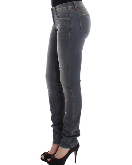 Ermanno Scervino Gray Slim Jeans Denim Pants Skinny Leg Stretch