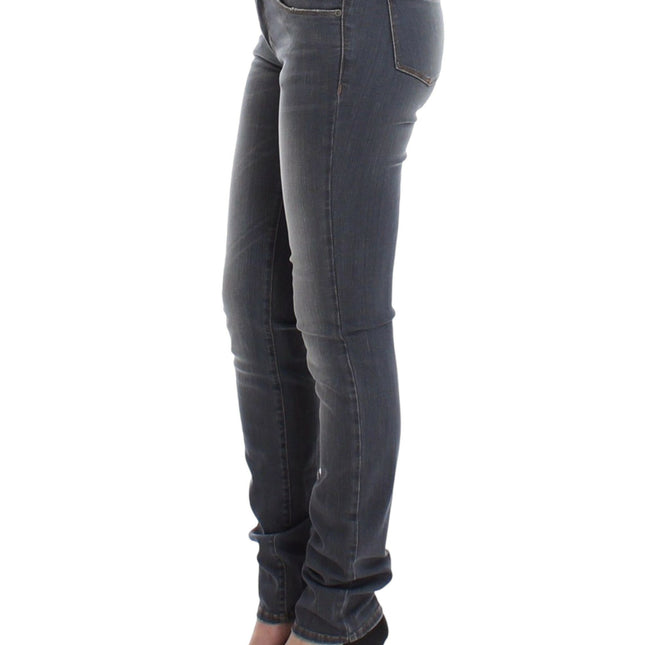 Ermanno Scervino Gray Slim Jeans Denim Pants Skinny Leg Stretch
