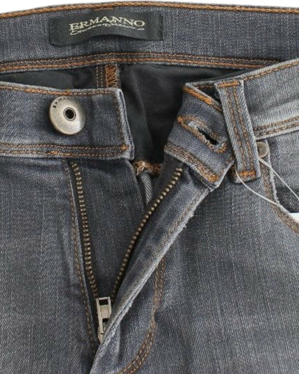 Ermanno Scervino Gray Slim Jeans Denim Pants Skinny Leg Stretch