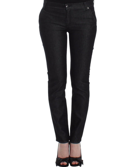 Ermanno Scervino Black Slim Jeans Denim Pants Skinny Leg Stretch